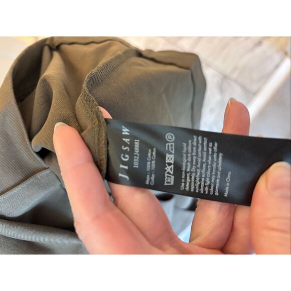 Jigsaw Olive Green Short Sleeve Mini Dress - Picture 4 of 6